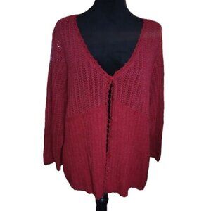 Emma James, Woman, Women's Size 2X Silk Blend Button Up Cardigan